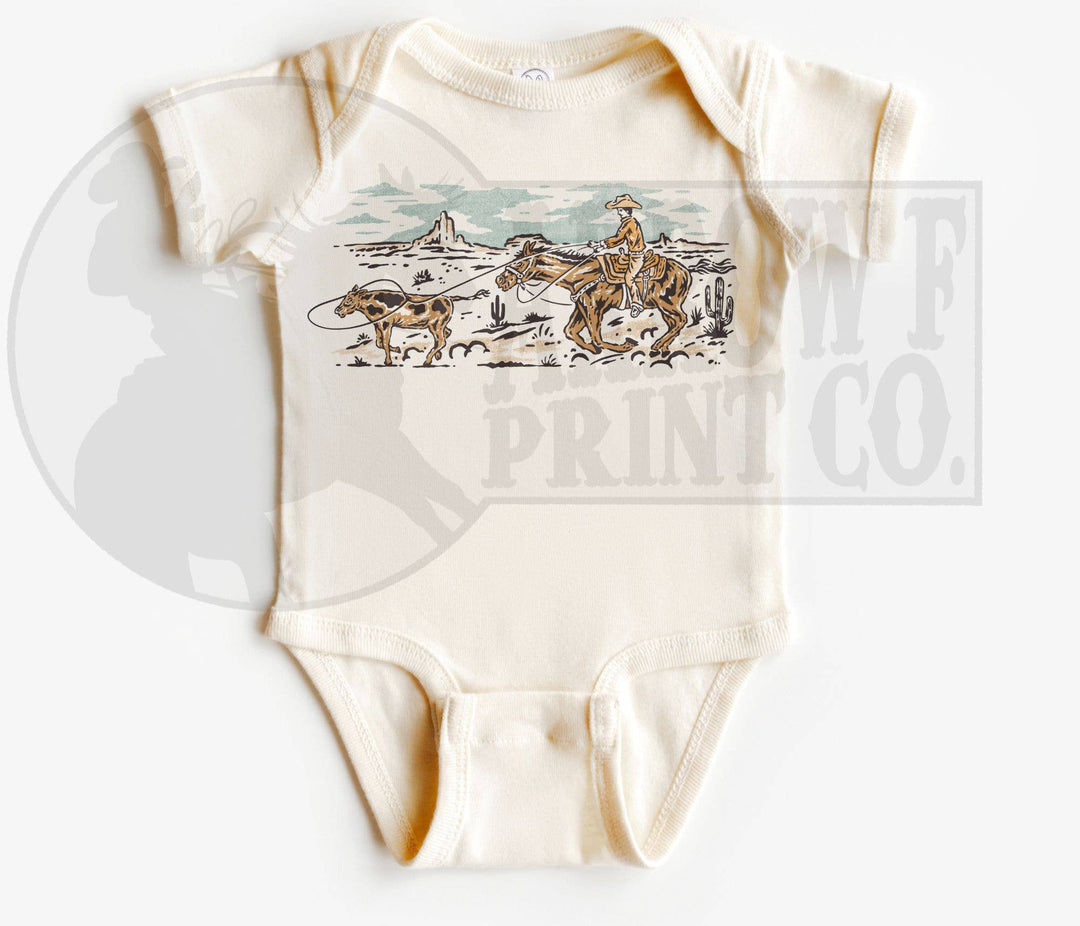 Desert Calf Roper S/S Onesie