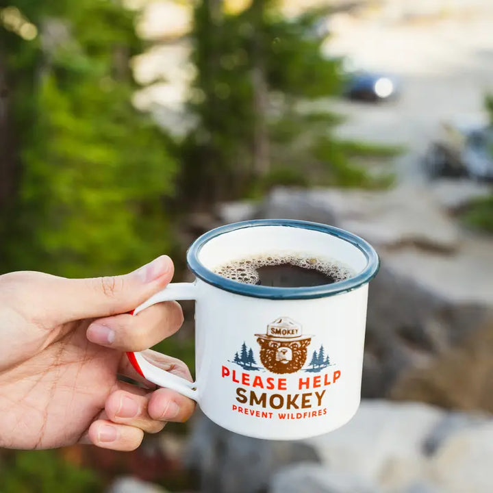 Smokey Bear Enamelware Mug