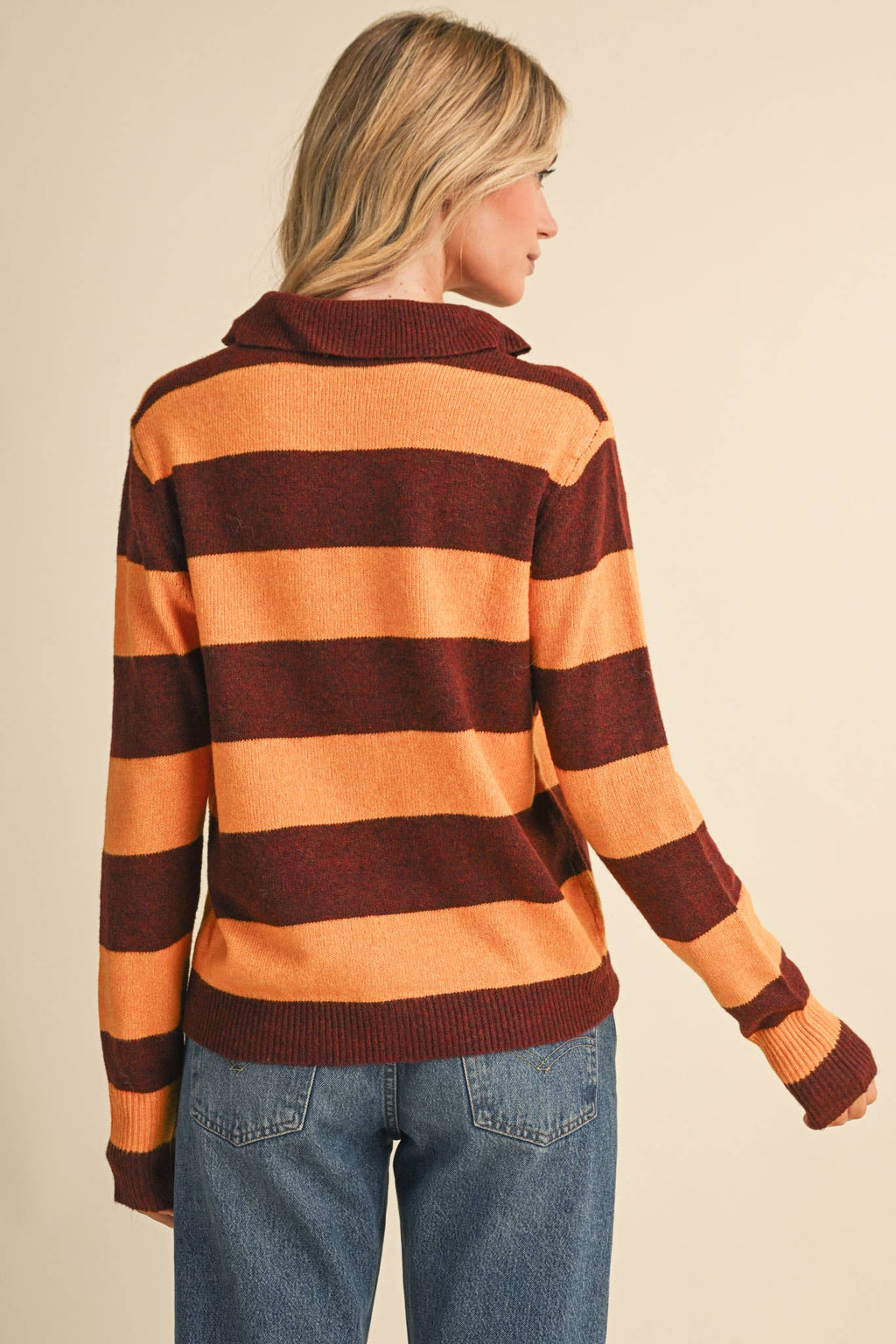 STRIPED SWEATER CARDIGAN MSW11385