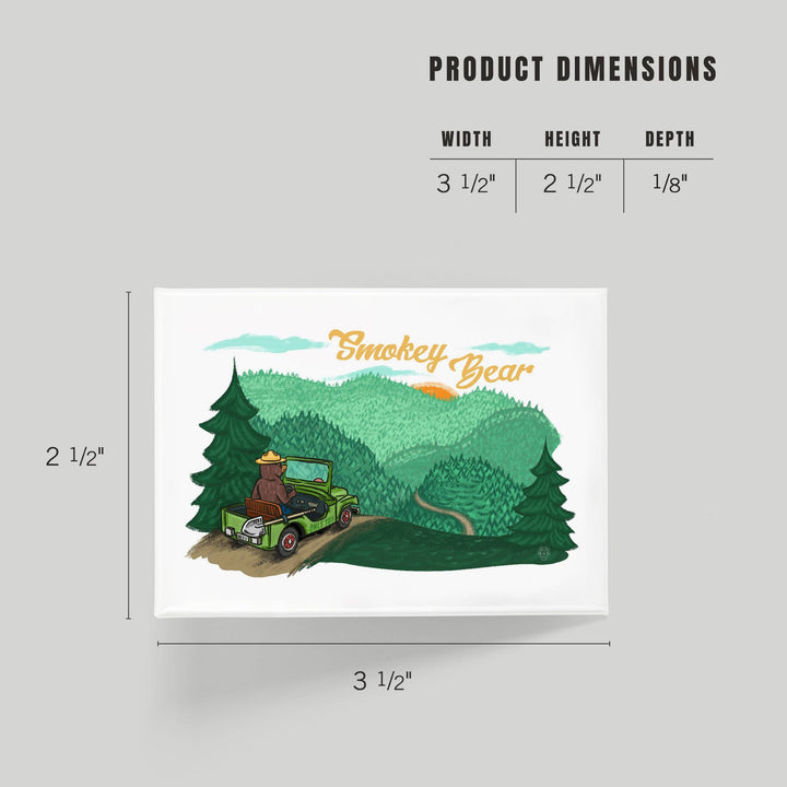 MAGNET Smokey Bear Driving