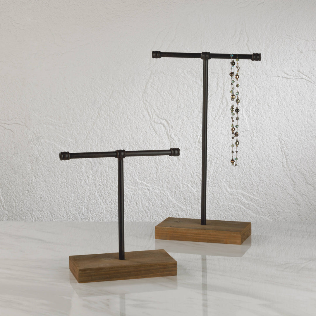 Industrial T-Bar Jewelry Stands