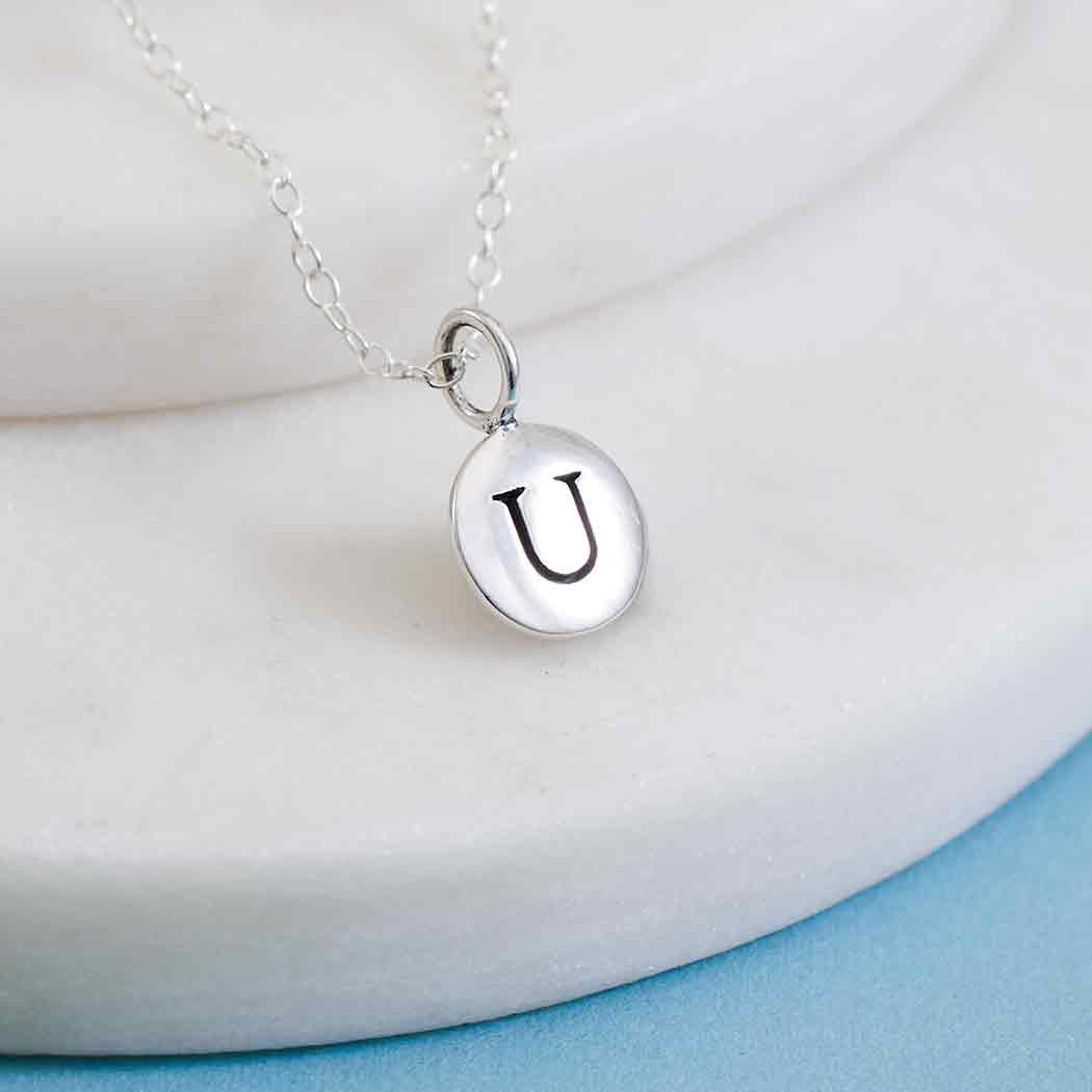 Sterling Silver Initial Charm Necklace
