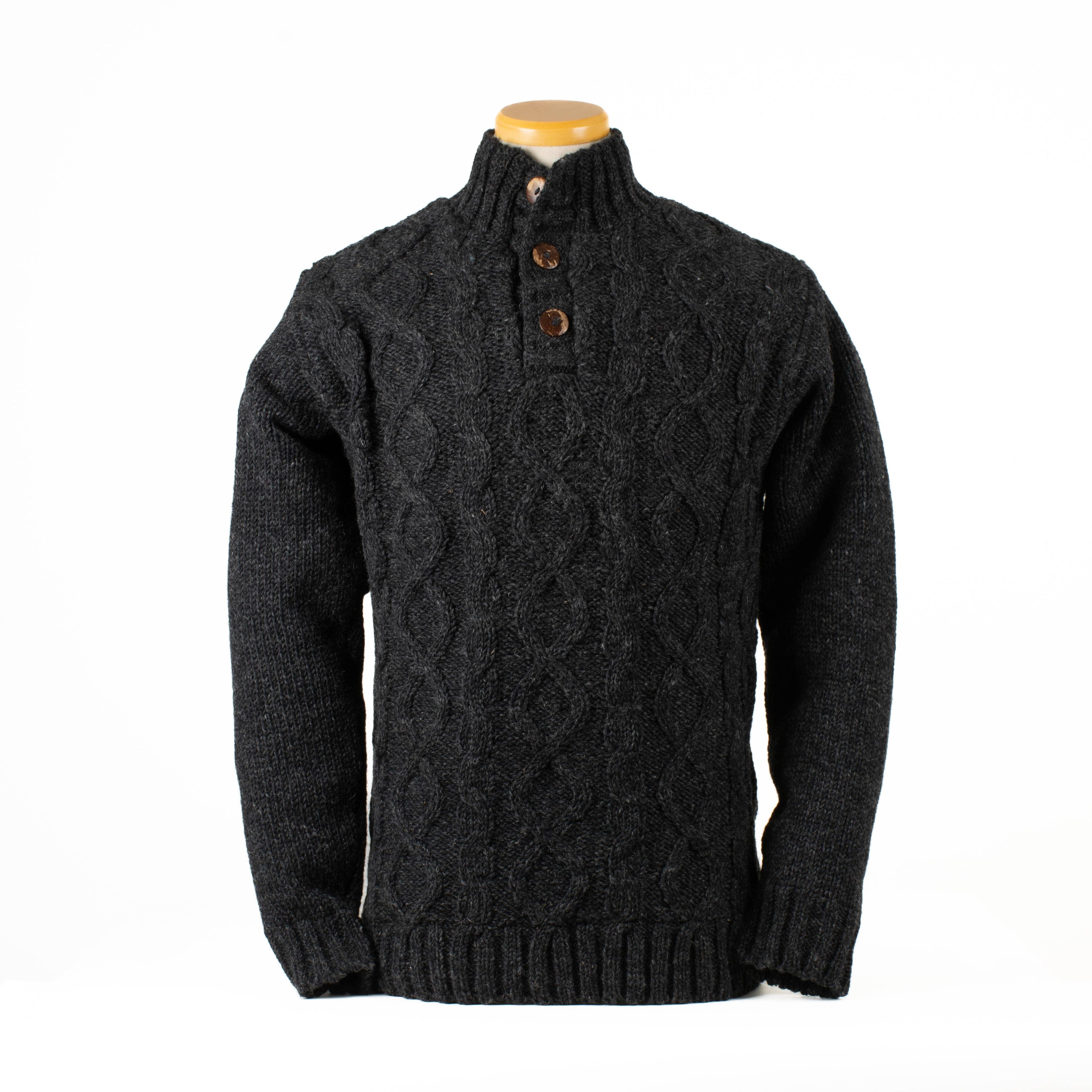 Connery - Cable Knit Wool Pullover Sweater