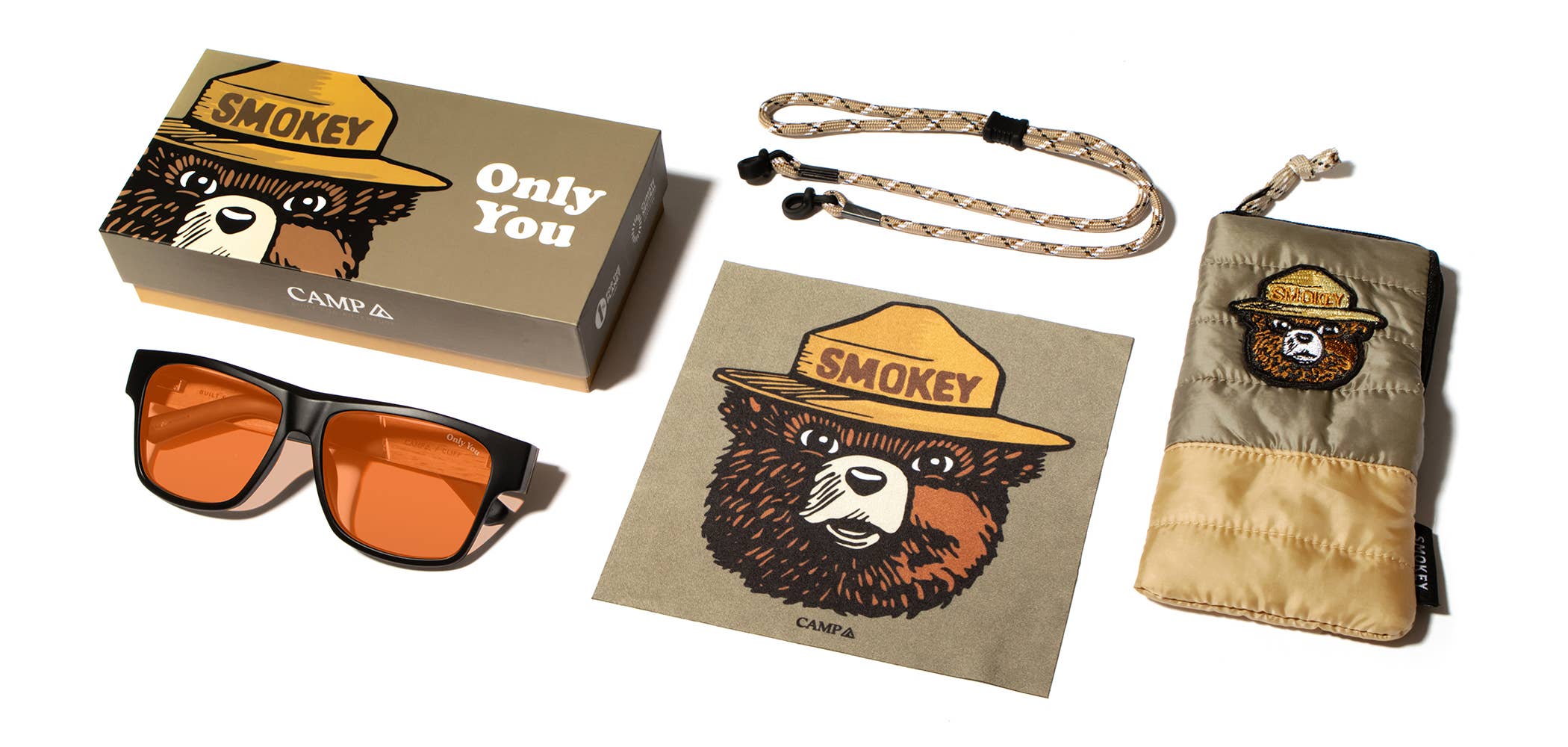 Smokey Bear x CAMP Cliff Sunglasses - Matte Black