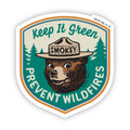 Smokey Bear® Waterproof Sticker - Keep It Green Badge