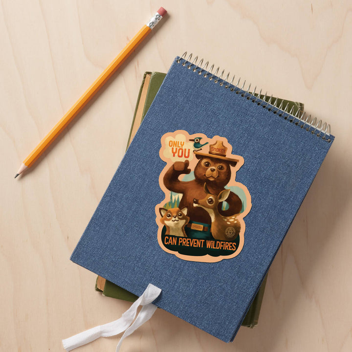 Sticker Smokey Bear, Only You, Oil Painting Sticker