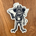 Frog Outlaw - 4 Inch Matte Vinyl Western Cowboy Sticker
