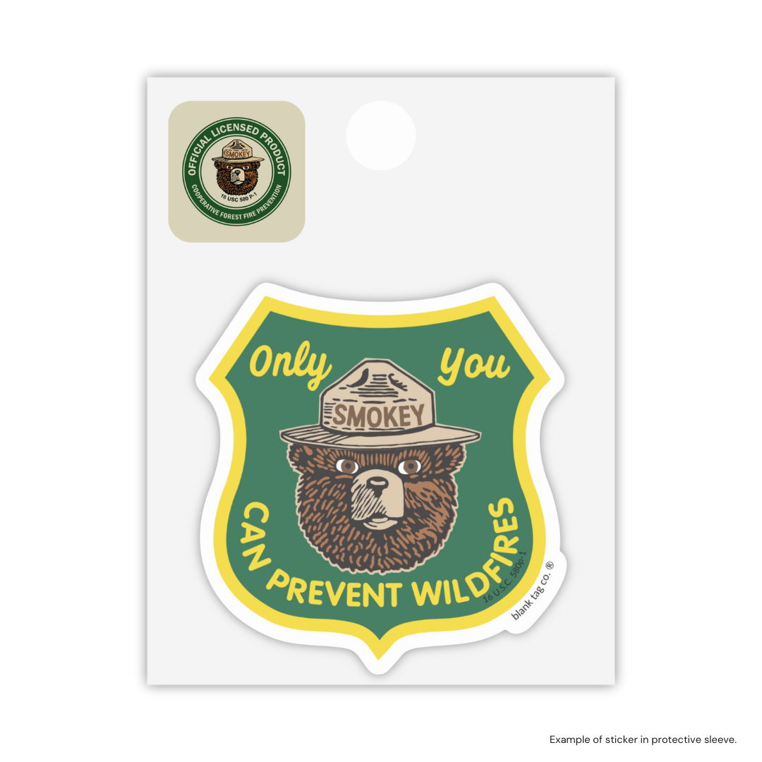 Smokey Bear® Waterproof Sticker - Only You Can Prevent