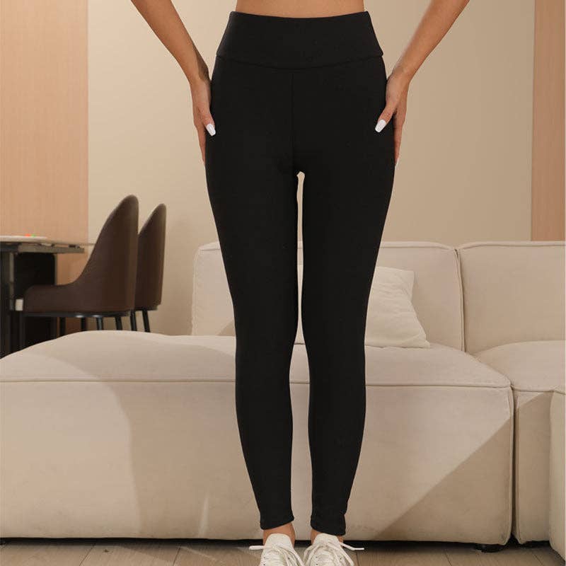 Women's Thermal Fleece Lined Leggings High Waisted Stretchy