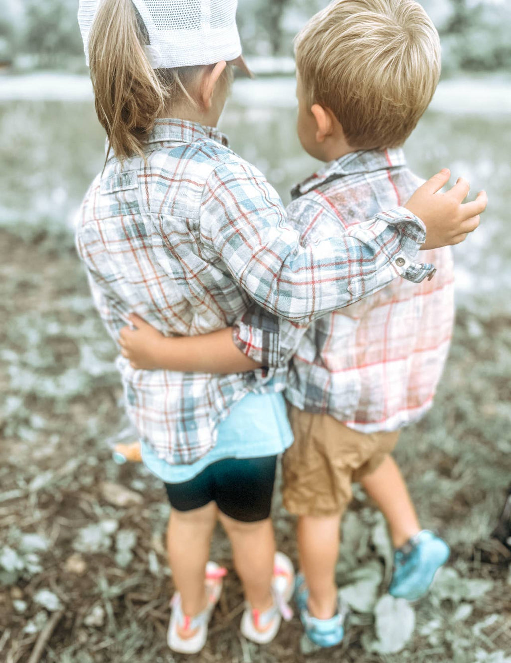 Toddler Upcycled bleached flannels