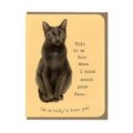 Friendship - Lucky Black Cat - Greeting Card