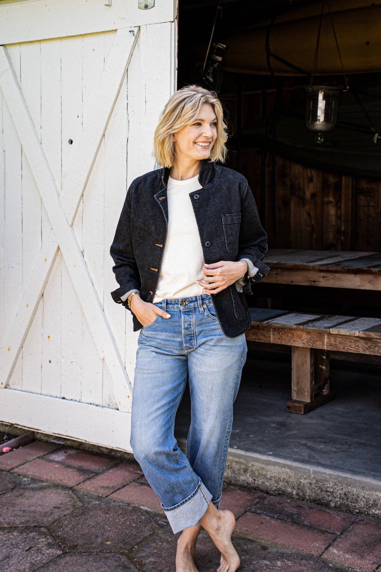Women | Scout Blazer | 140z  Denim Chore Blazer - Black
