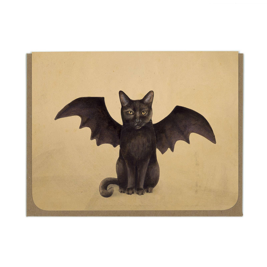 Tiny Bat Cat - Blank Card