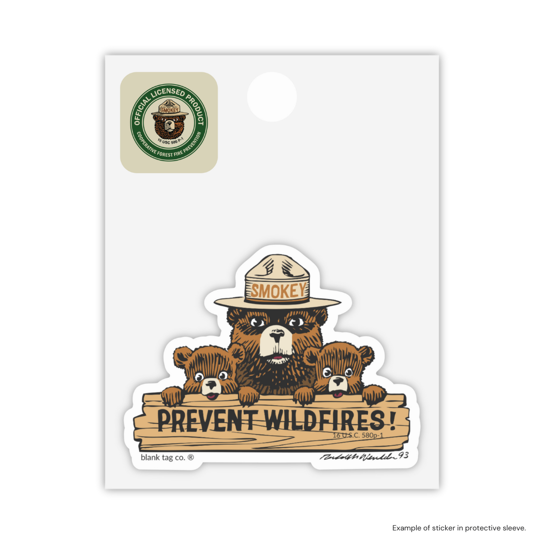 Smokey Bear® Waterproof Sticker - Classic