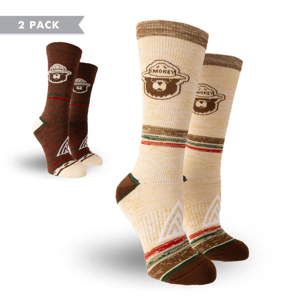 Smokey 2 Pack crew sock- tan