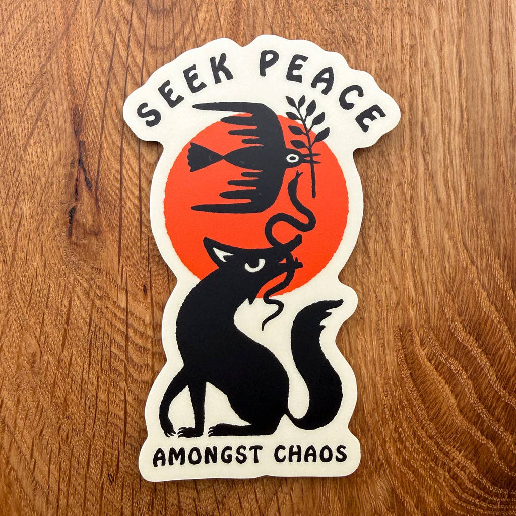 Seek Peace - 4 Inch Matte Vinyl Nature Sticker