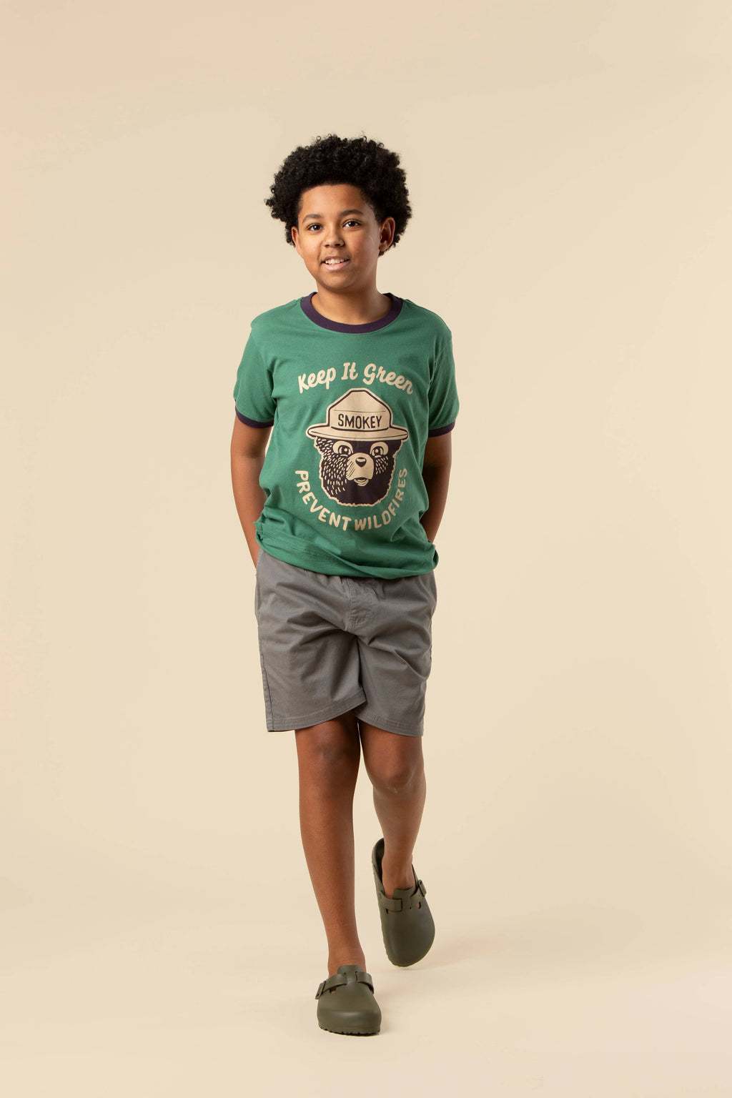 Youth Short Sleeve Keep It Green Ringer Tee