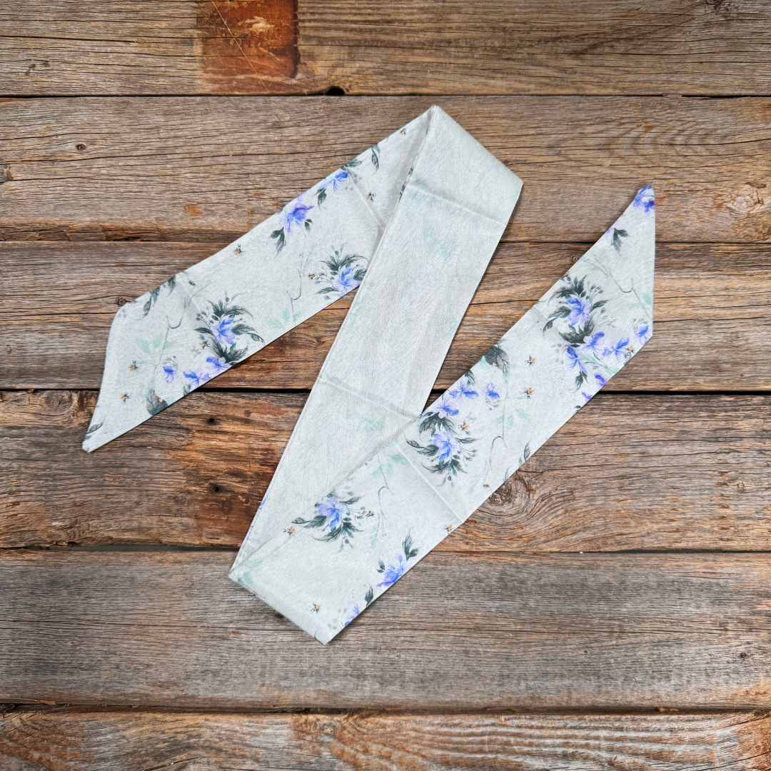 Blue and Green Western Skinny Mini Wild Rag Scarf / Cowgirl Necktie #TW116
