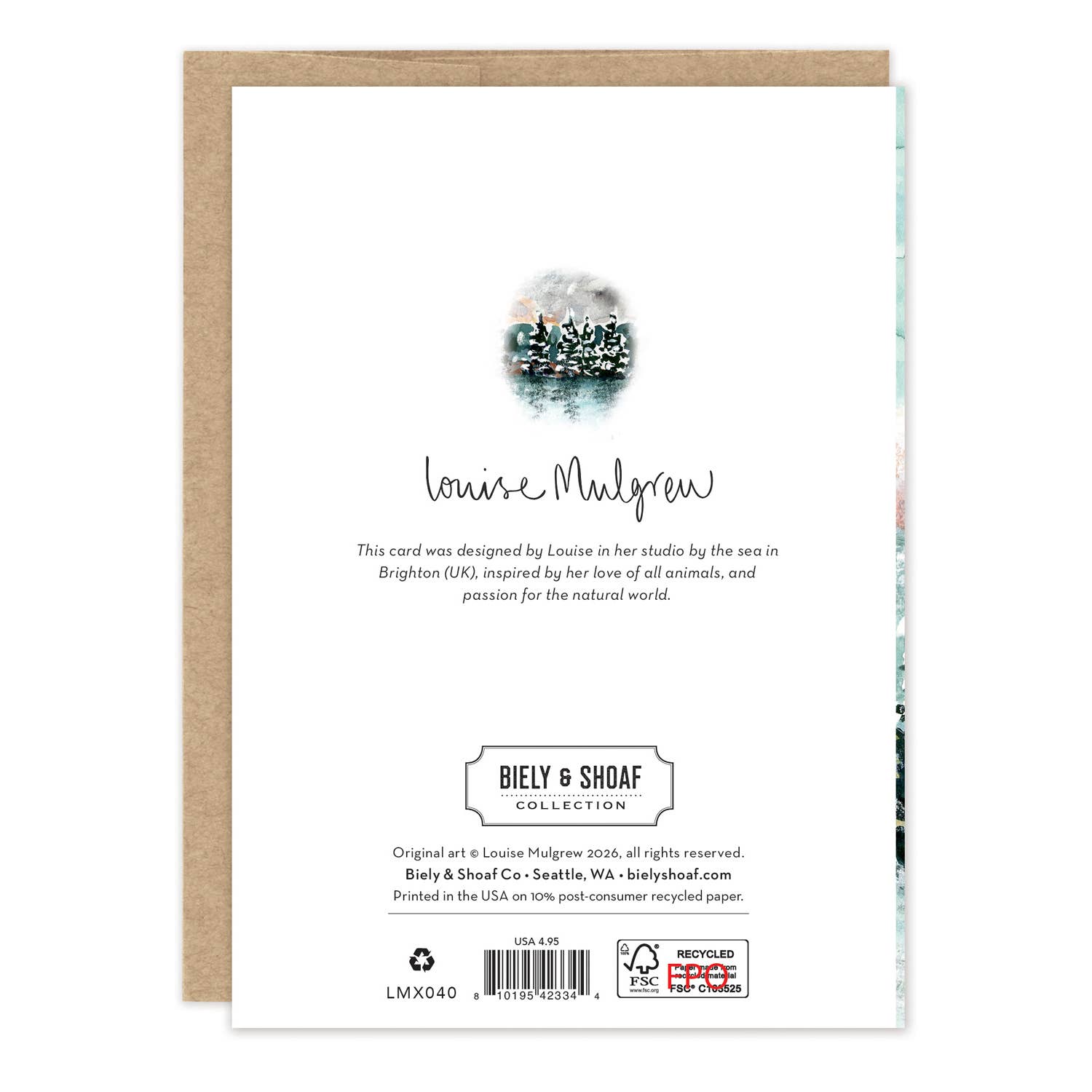 Peace On Earth Snowy Scene Holiday Card
