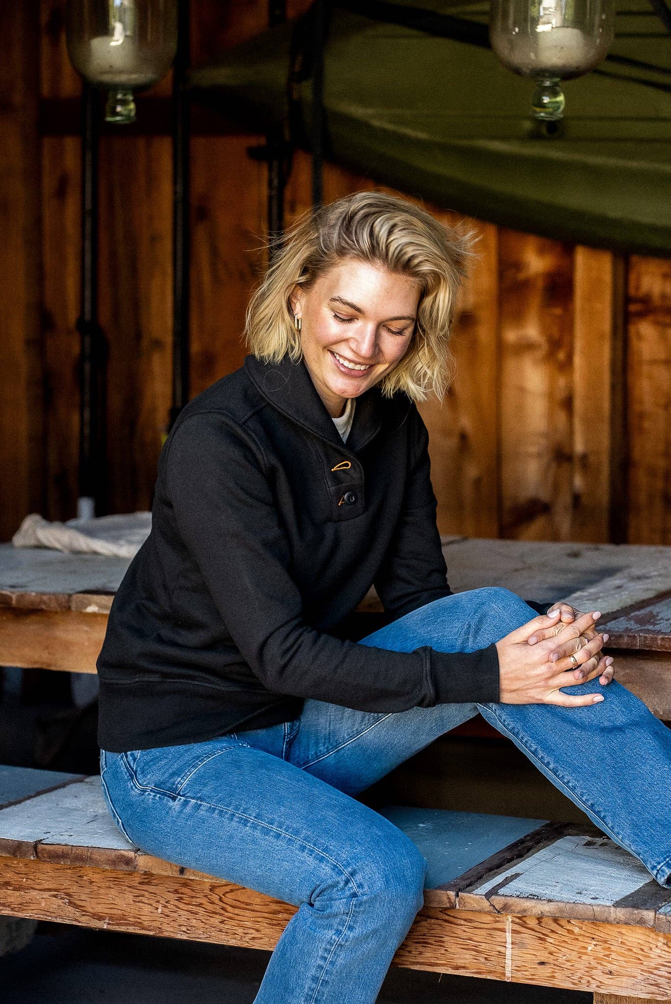 Women | Bodega Shawl Pullover | 14oz 100% Cotton French Terry - Basalt