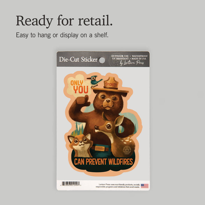 Sticker Smokey Bear, Only You, Oil Painting Sticker