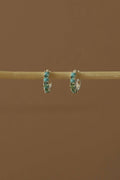 MINI SILVER TURQUOISE HOOPS