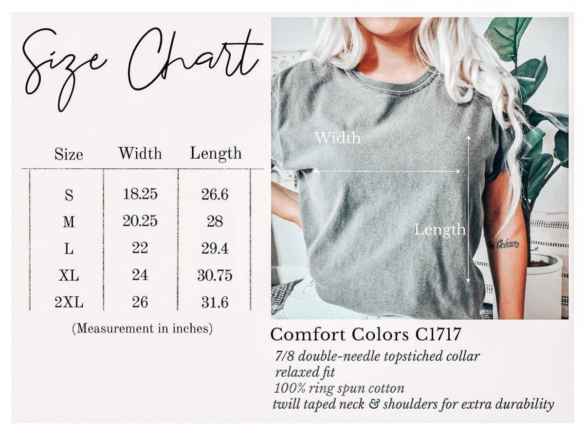 Faith Hope Love Front & Back Graphic Comfort Color Tee