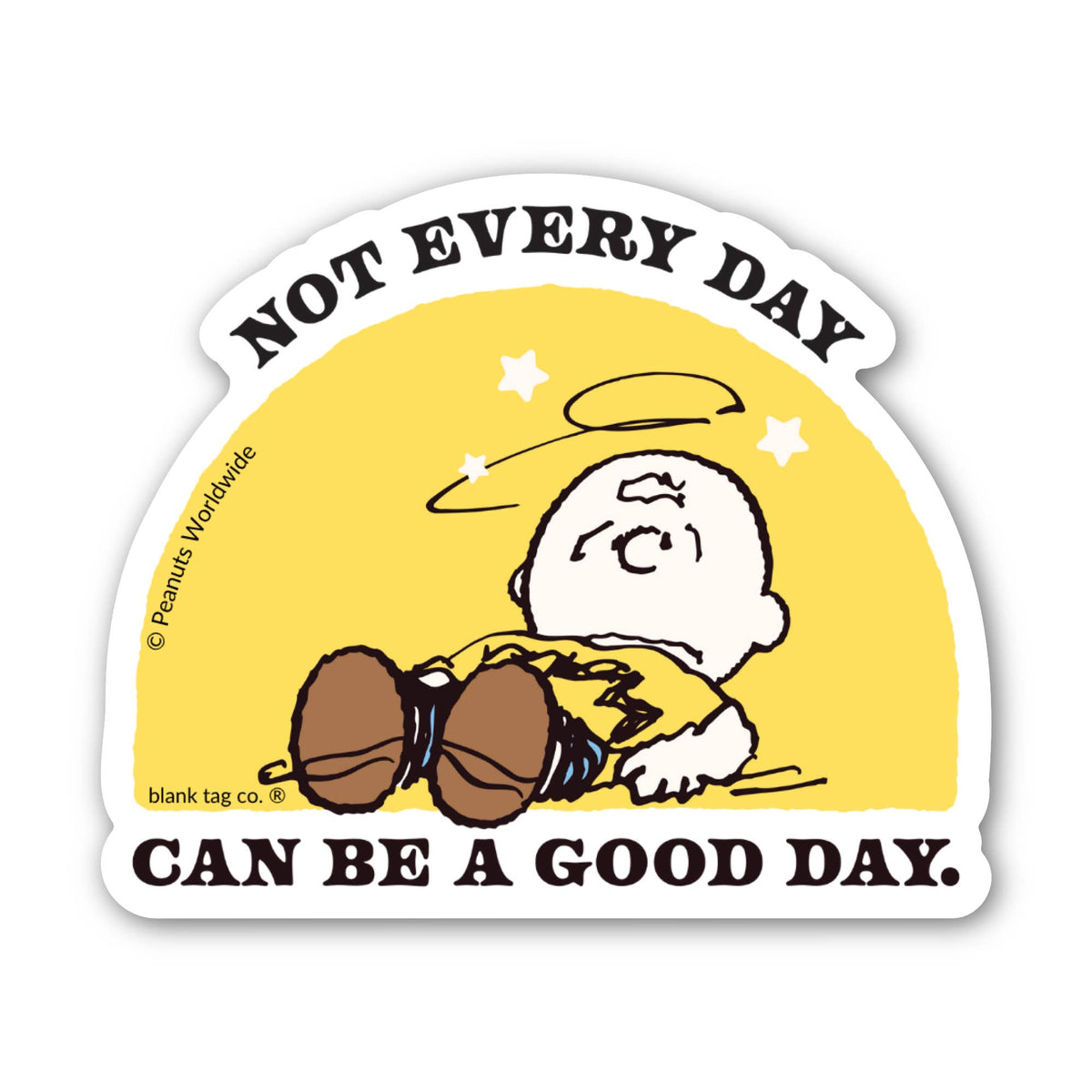 Peanuts® Waterproof Sticker - Not Every Day Can Be A Good