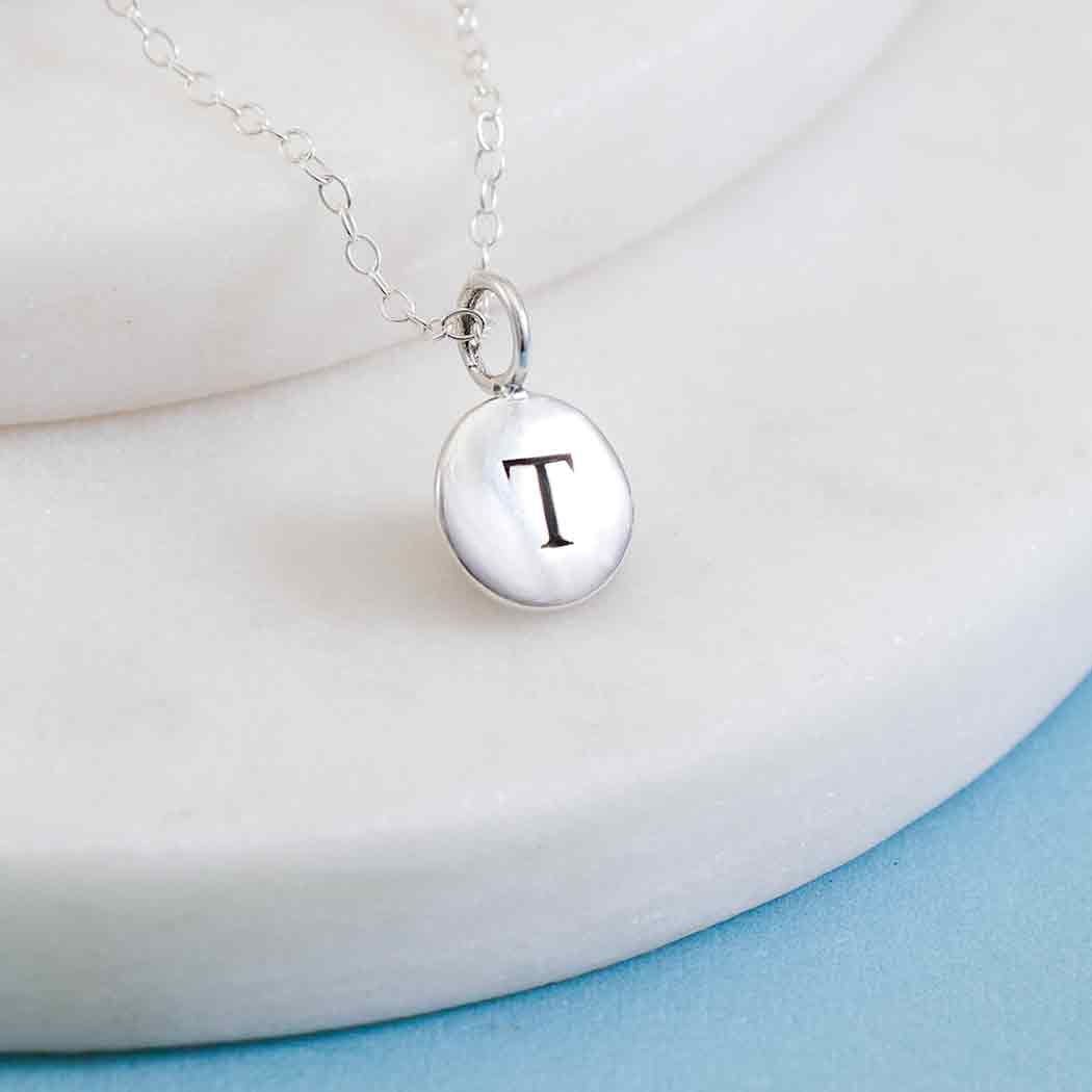 Sterling Silver Initial Charm Necklace