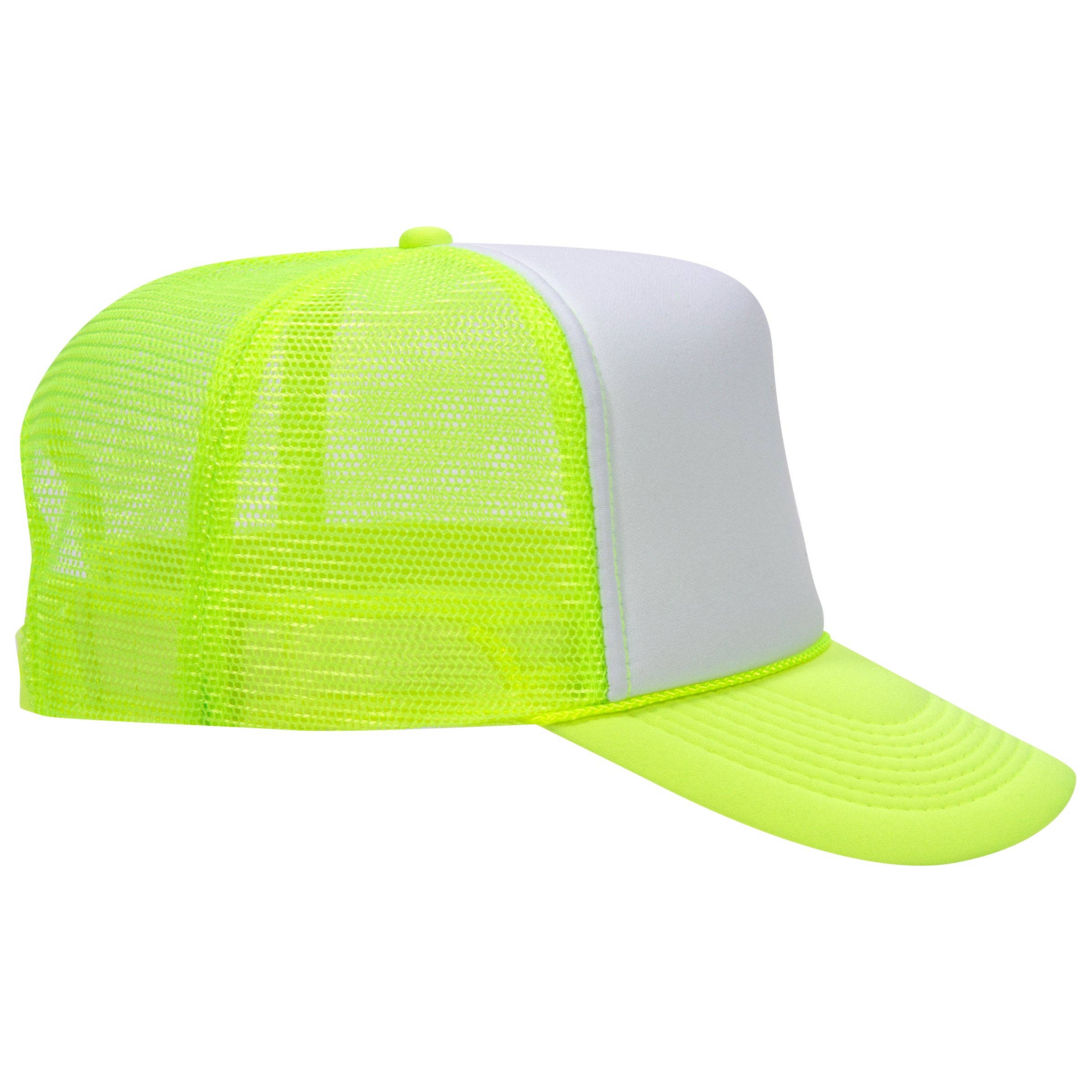 Otto 55-133 5-Panel High Crown Foam Trucker Hats - Neon Colors