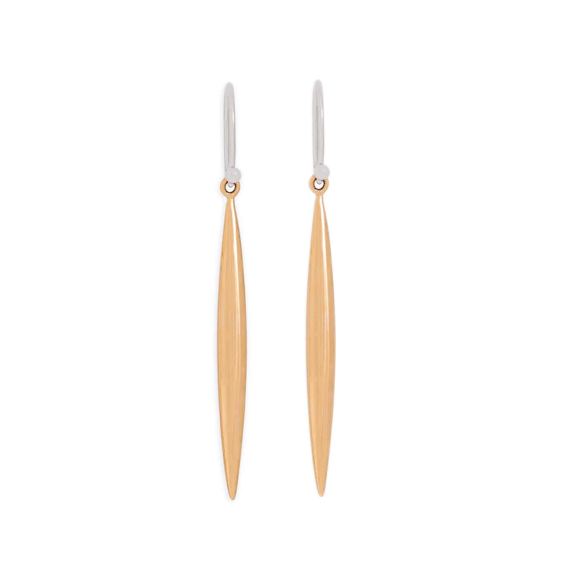 Long Pod Dangle Earrings 54x4mm