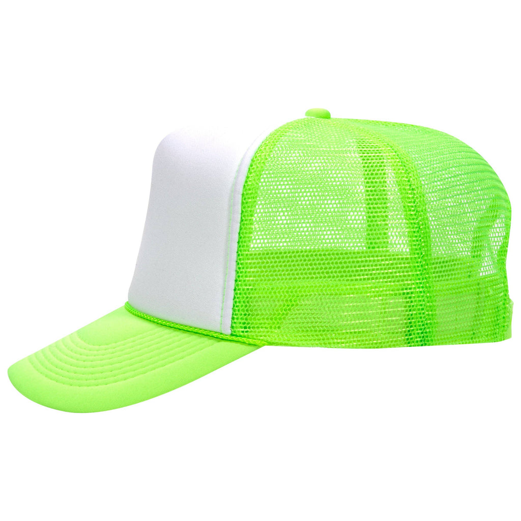 Otto 55-133 5-Panel High Crown Foam Trucker Hats - Neon Colors