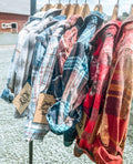 Kids upcycled flannel shirts one of a kind