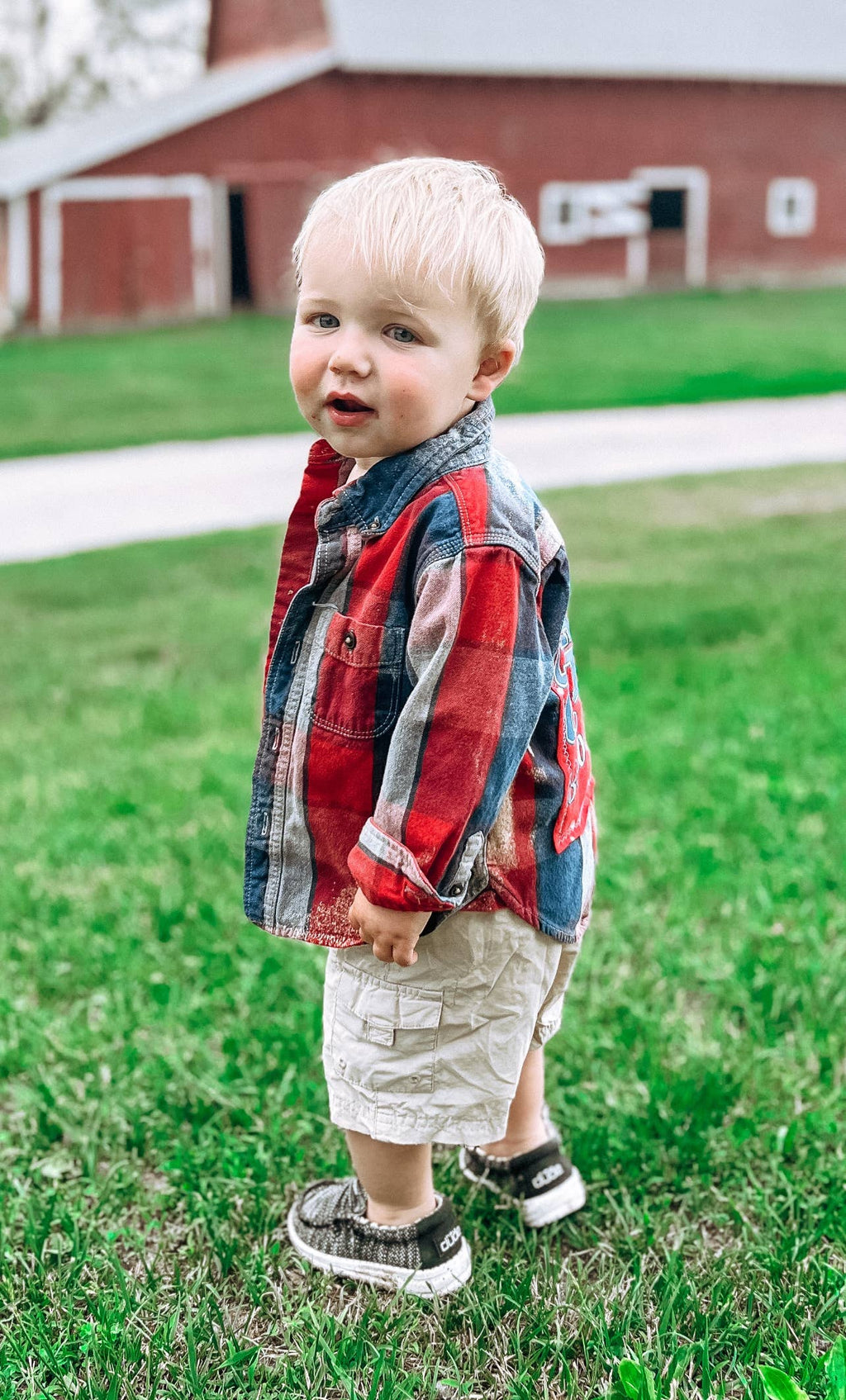 Toddler Upcycled bleached flannels