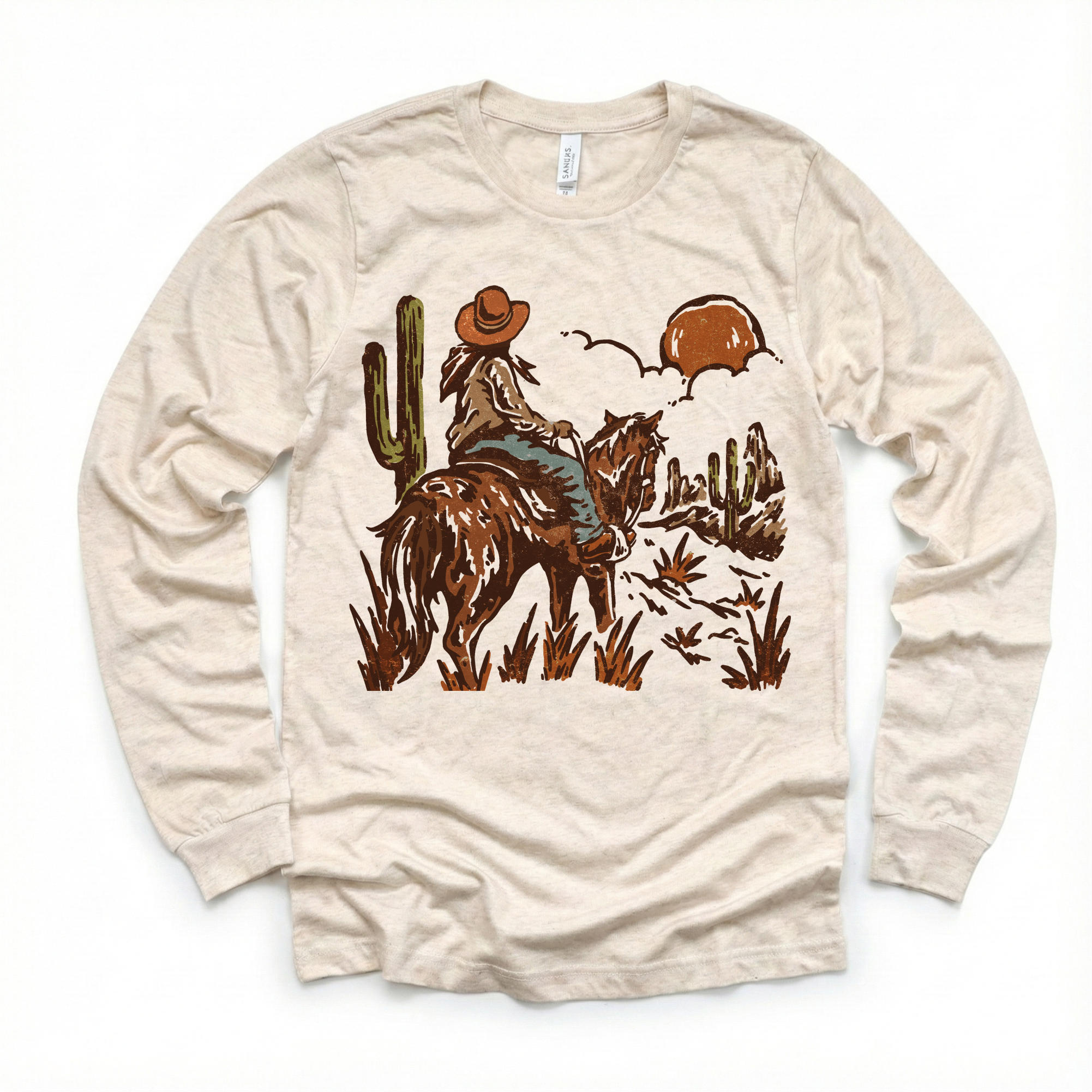 Cowgirl Riding Off In The Sunset Shirt - Girls Western Cowgirl Tee
