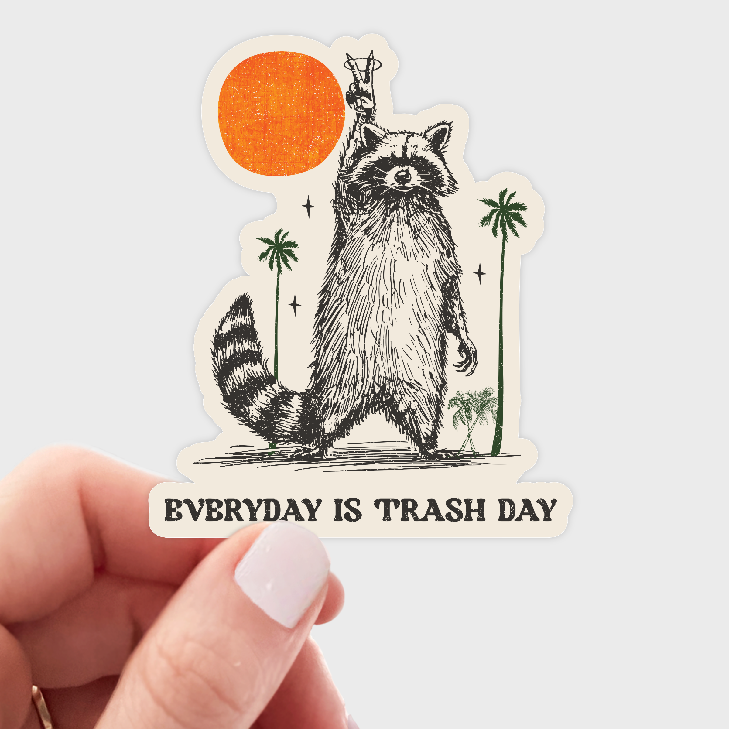 Everyday is Trash Day - raccoon, feral, garbage, wild