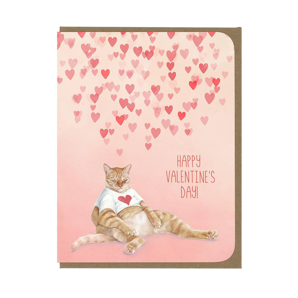 Valentine's Day - Orange Tabby Love - Greeting Card 