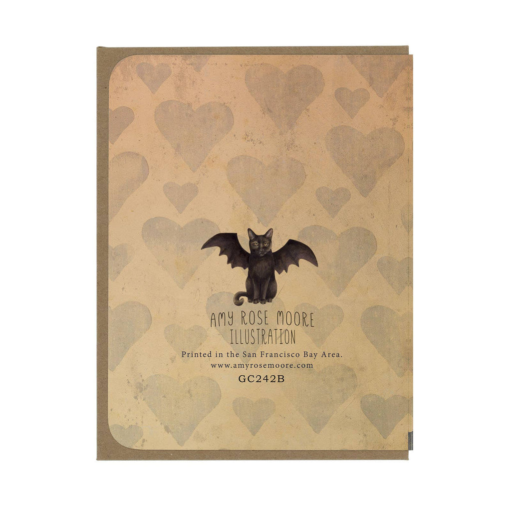 Love - Crow and Hearts - Greeting Card