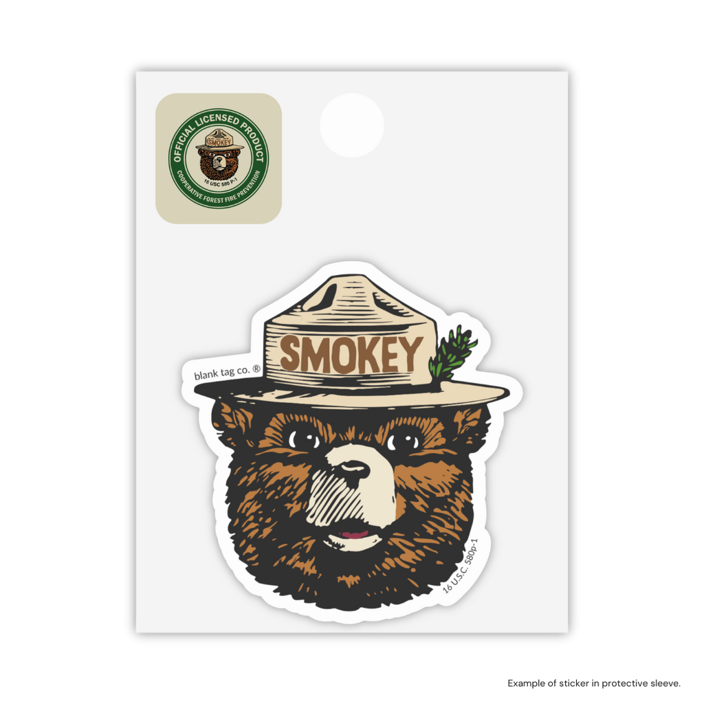 Smokey Bear® Waterproof Sticker - Smokey Bear Face