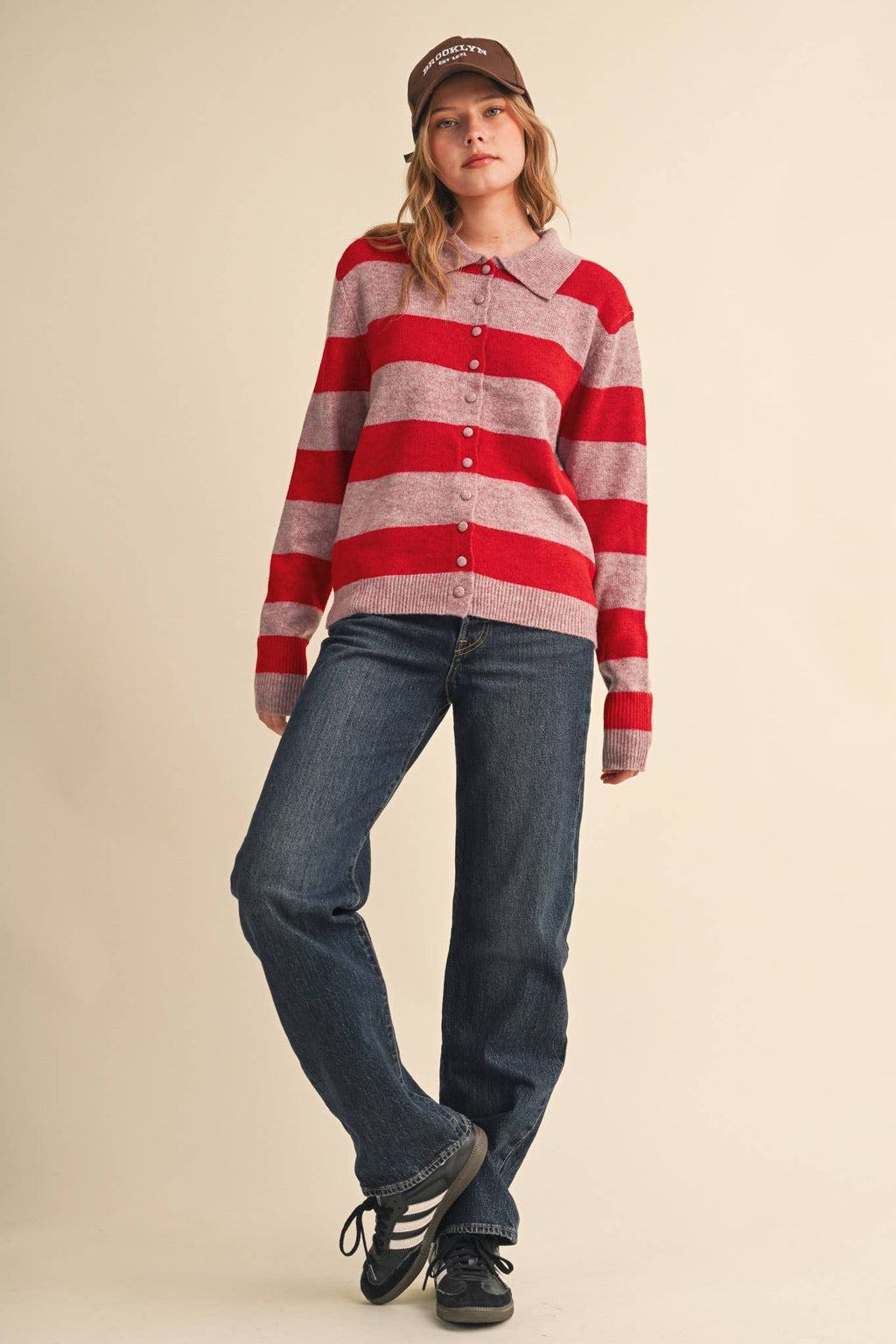 STRIPED SWEATER CARDIGAN MSW11385