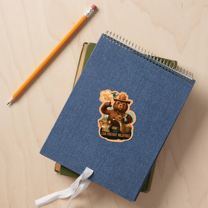 Sticker Smokey Bear, Only You, Oil Painting Sticker