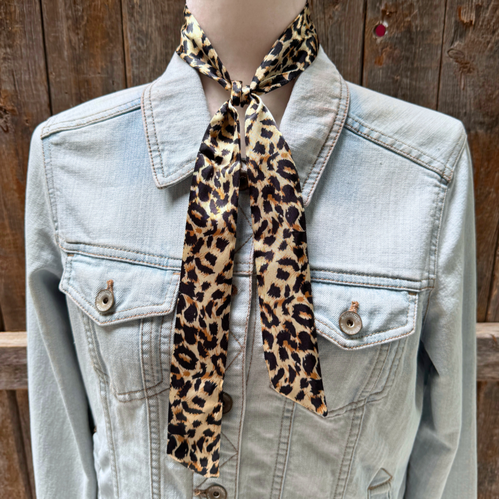Tan Western Skinny Mini Wild Rag Scarf / Cowgirl Necktie #TW336