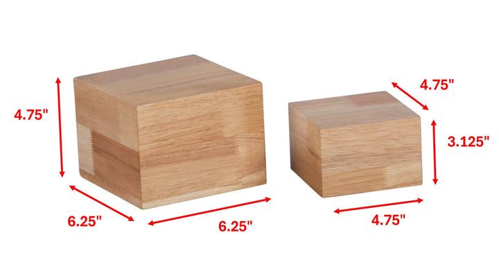 Wood Riser/Container - Set of 2