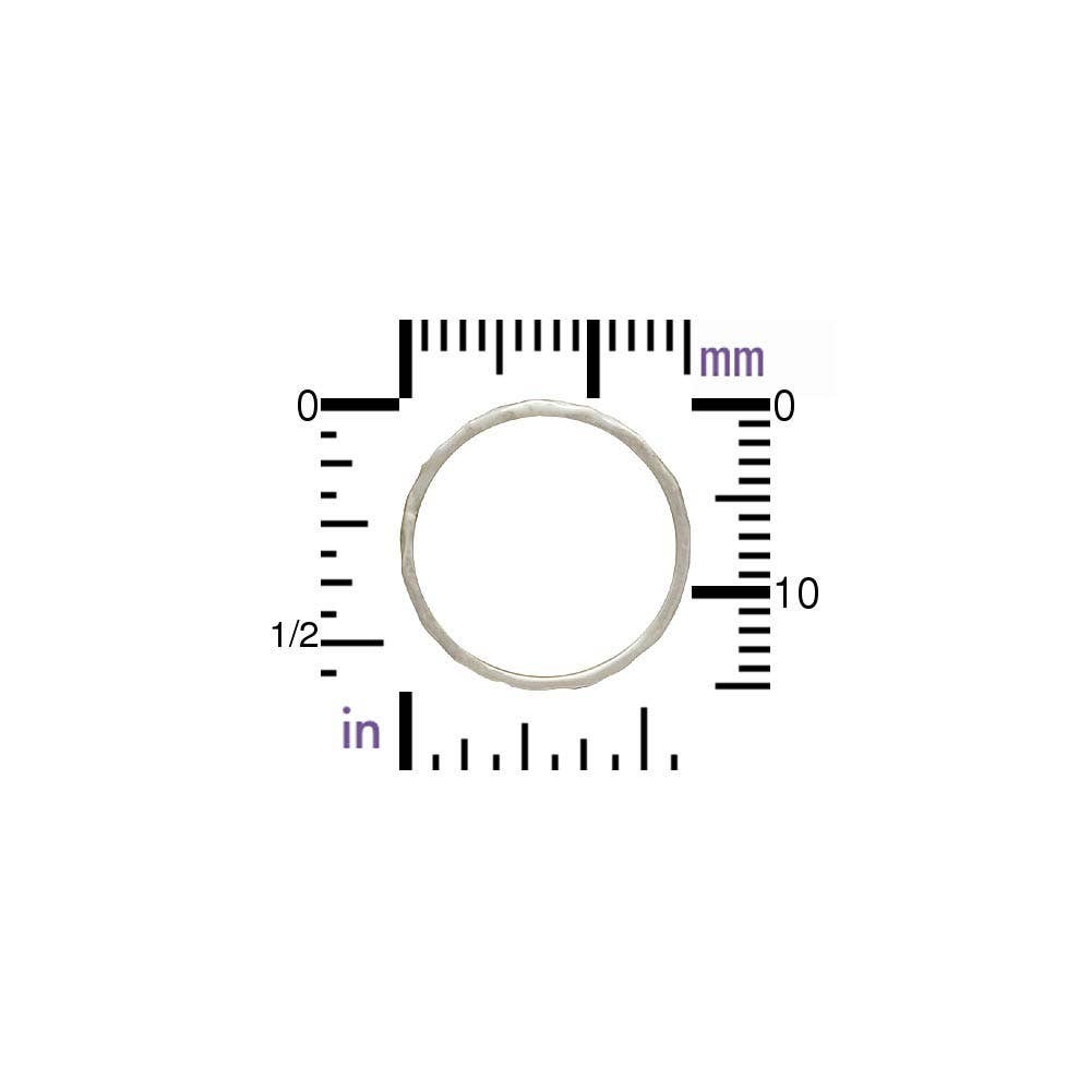 Silver Hammer Finish Stacking Rings