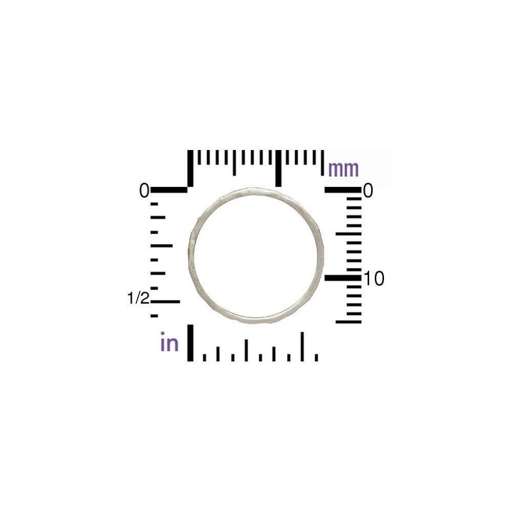 Silver Hammer Finish Stacking Rings