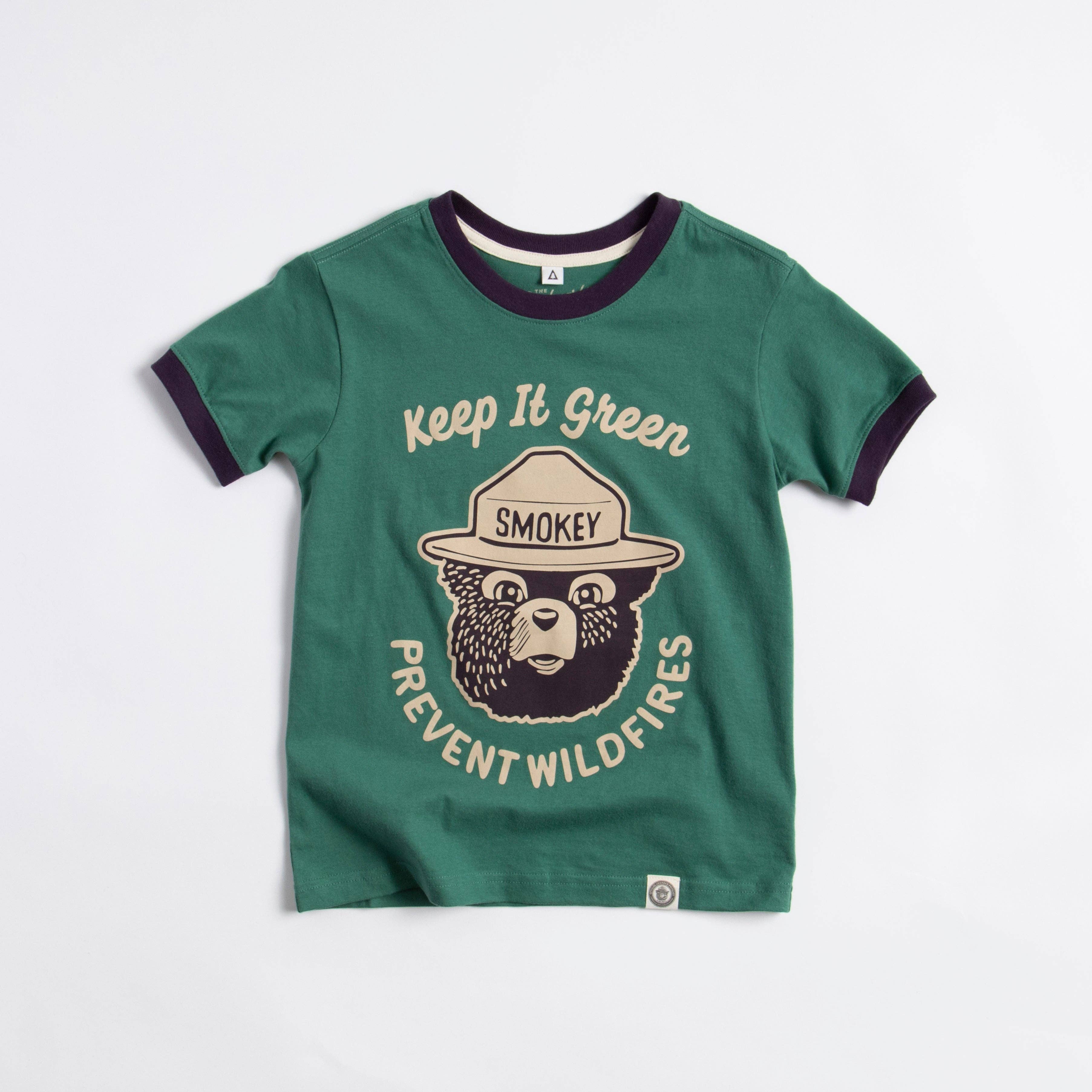 Youth Short Sleeve Keep It Green Ringer Tee