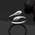 Sterling Silver Adjustable Teardrop Rings