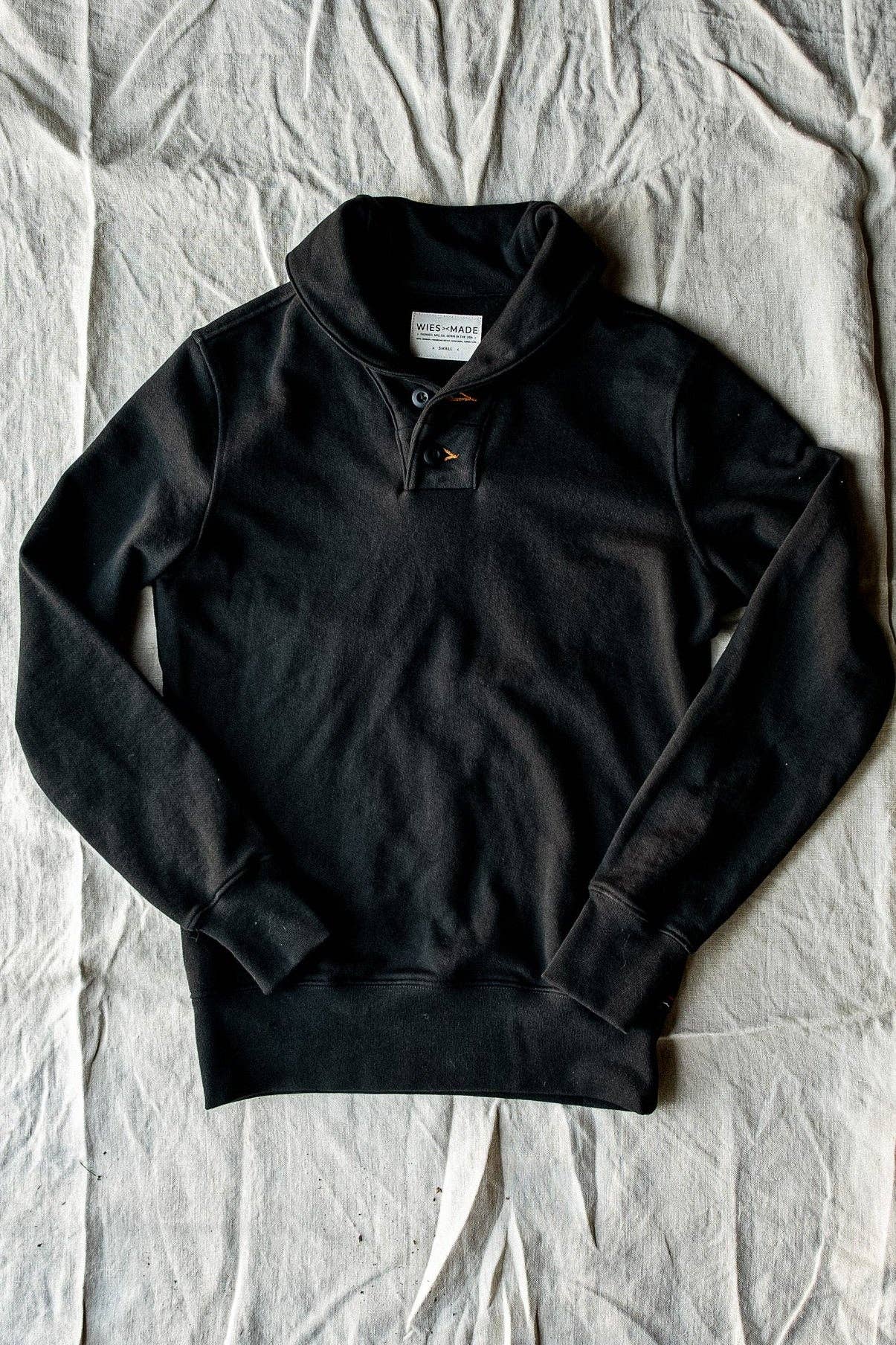 Women | Bodega Shawl Pullover | 14oz 100% Cotton French Terry - Basalt