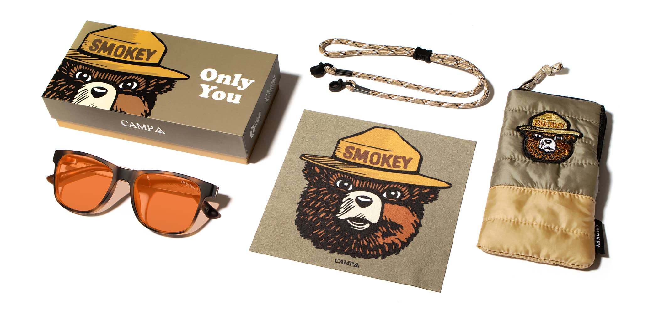 Sunglasses Smokey Bear x CAMP Trail- Matte Tortoise