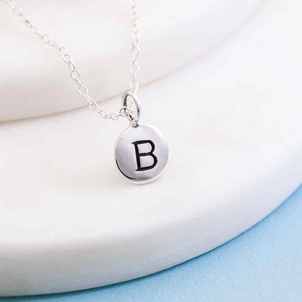 Sterling Silver Initial Charm Necklace